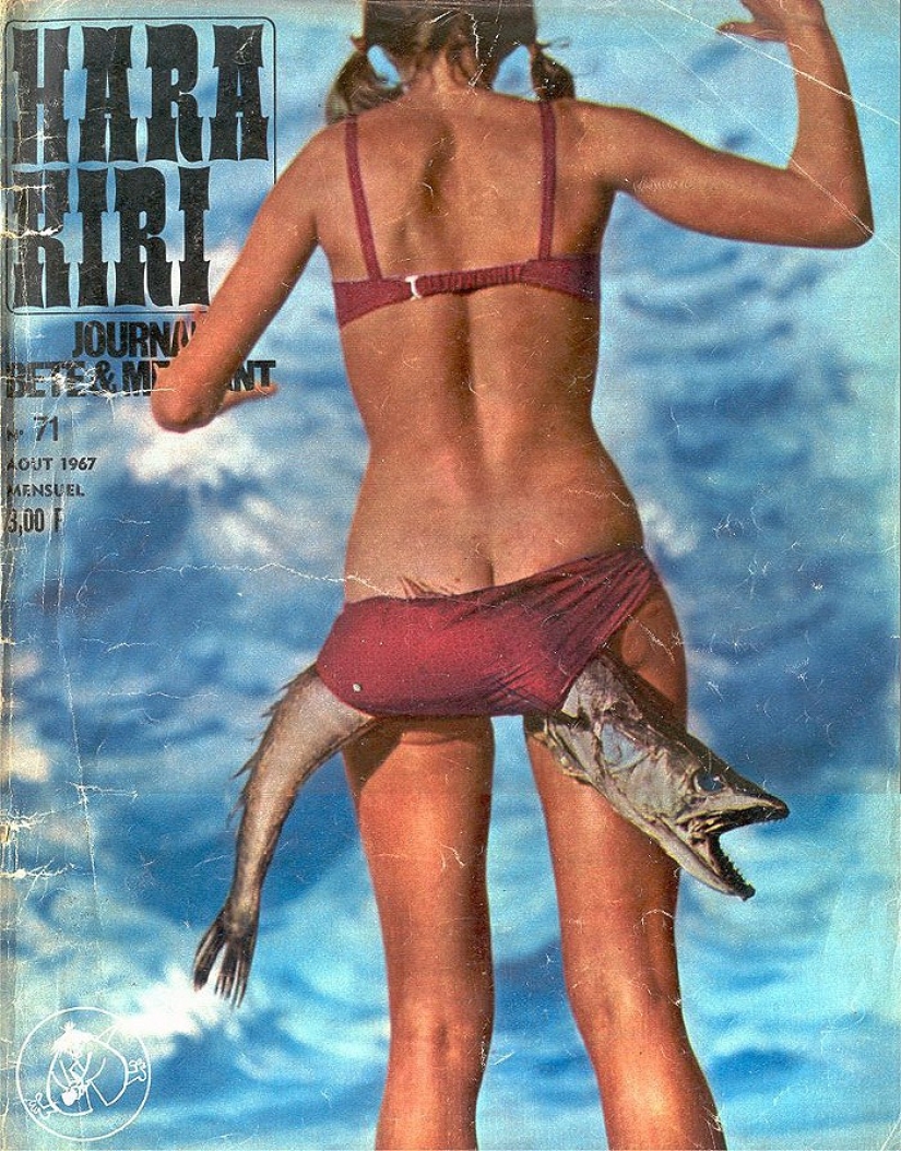 The covers of France's most hooligan magazine of the last century