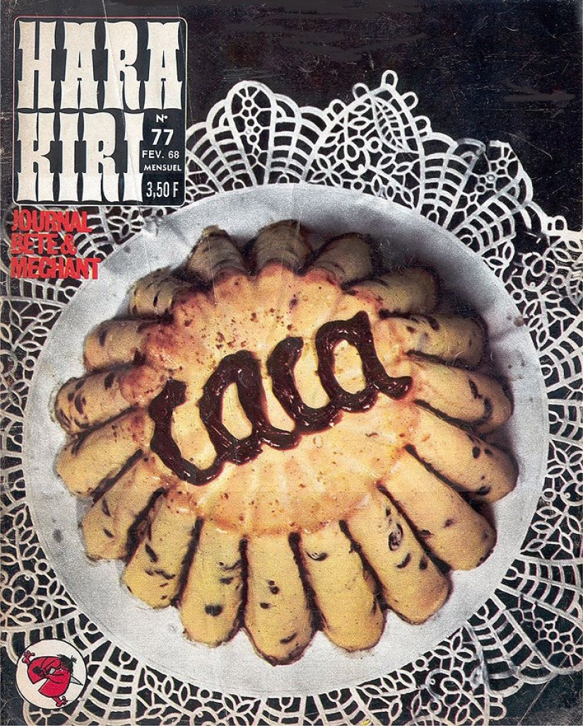 The covers of France's most hooligan magazine of the last century