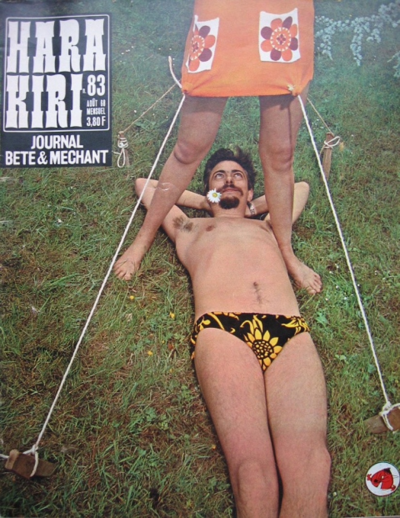 The covers of France's most hooligan magazine of the last century