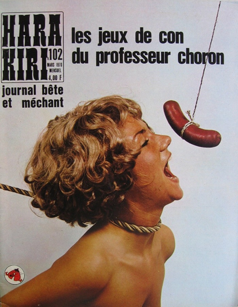 The covers of France's most hooligan magazine of the last century