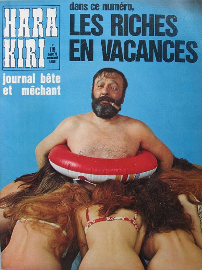 The covers of France's most hooligan magazine of the last century