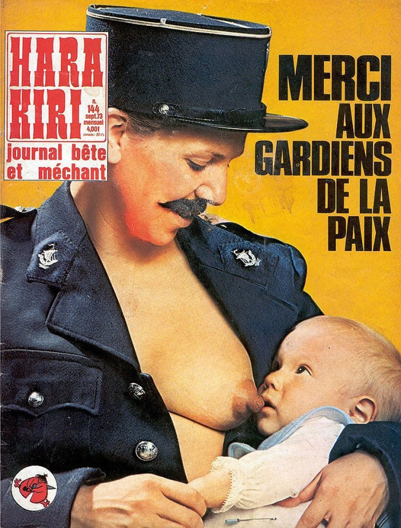 The covers of France's most hooligan magazine of the last century
