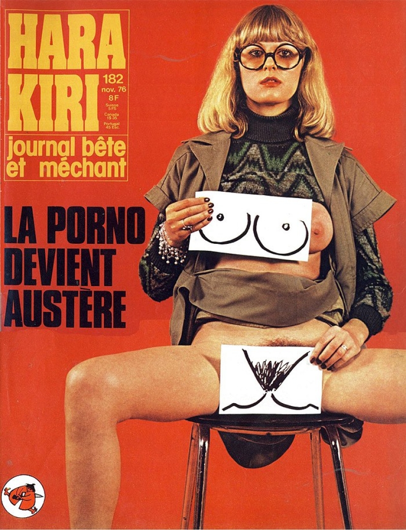 The covers of France's most hooligan magazine of the last century