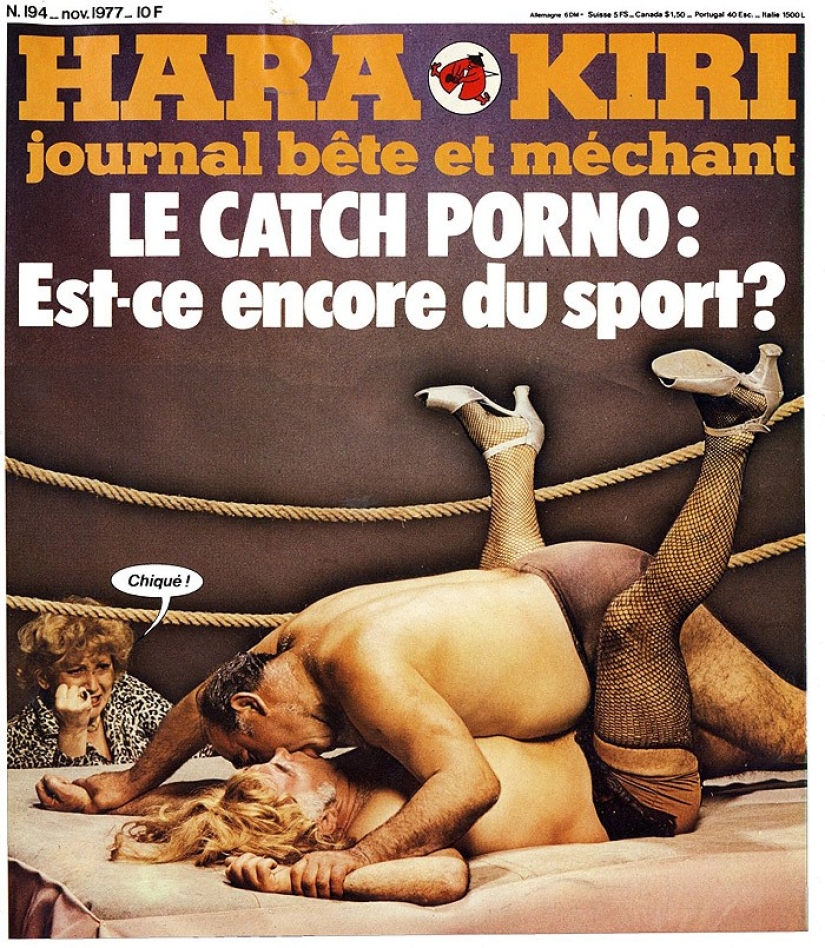 The covers of France's most hooligan magazine of the last century