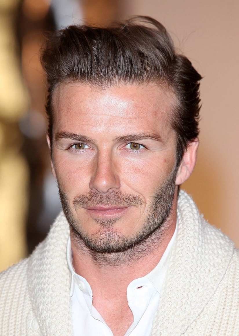 The face of the ideal man, made up of parts of the faces of famous Hollywood beauties The face of the ideal man, made up of parts of the faces of famous Hollywood beauties