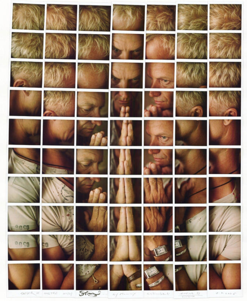 The faces of celebrities assembled from a fascinating mosaic