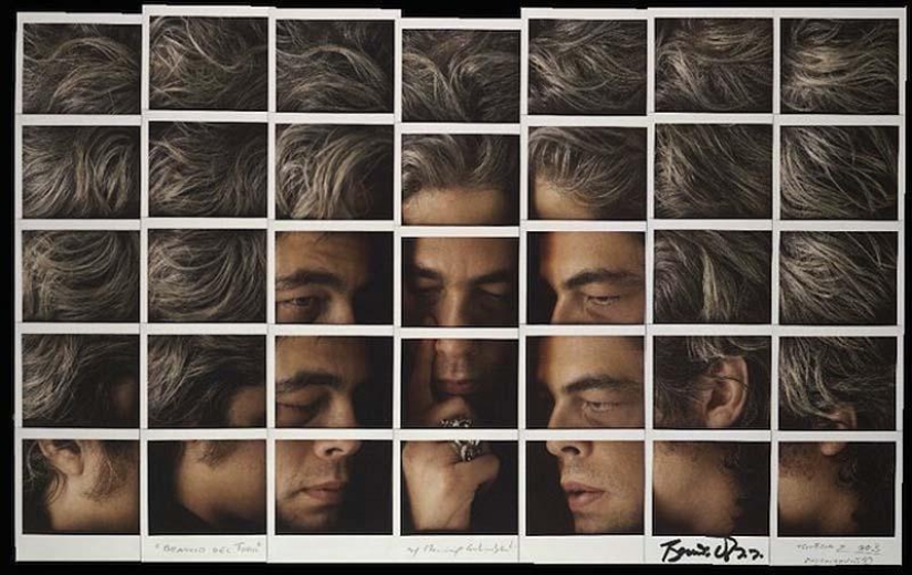 The faces of celebrities assembled from a fascinating mosaic