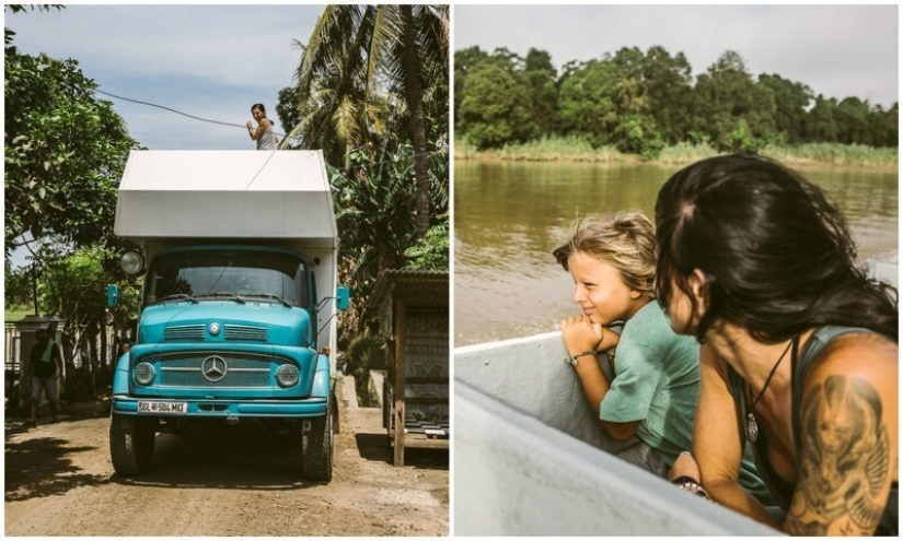 The family sold everything and went on a journey on the old truck