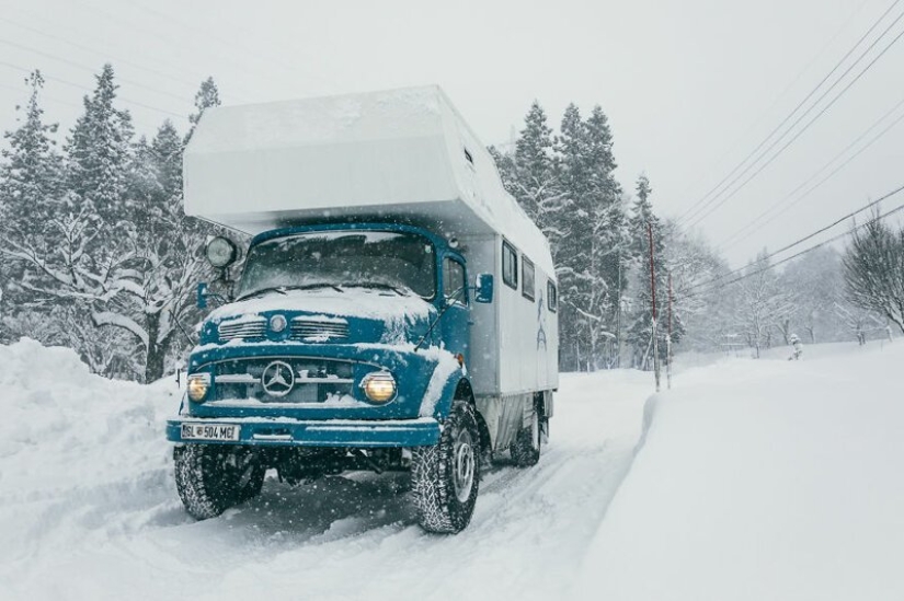 The family sold everything and went on a journey on the old truck