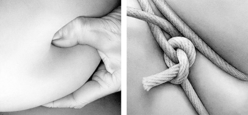 The Flesh Project: los dibujos realistas de Kat Riley exploran el tema del cuerpo y el tacto