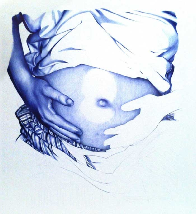 The guy draws with a simple ballpoint pen, and it turns out almost a photo The guy draws with a simple ballpoint pen, and it turns out almost a photo