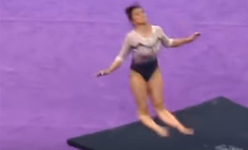 The gymnast broke both legs and admitted that she is now "really happy"