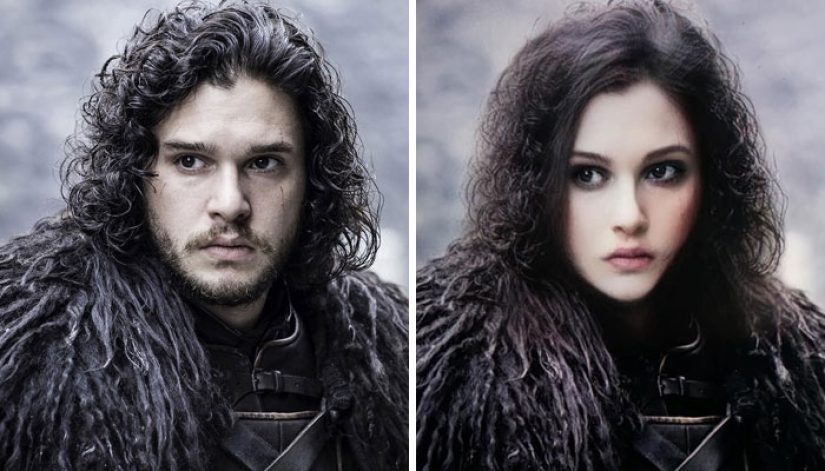 The heroes of "Game of Thrones" changed their gender using Snapchat