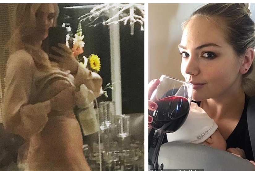 The joy of motherhood: a famous model posted a photo on Instagram with a sucker on her chest