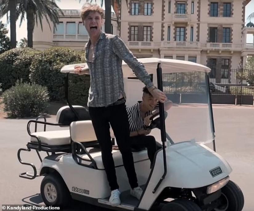 The kid in a million: the son of an Australian rich man spends his life riding in luxury cars with glamorous beauties