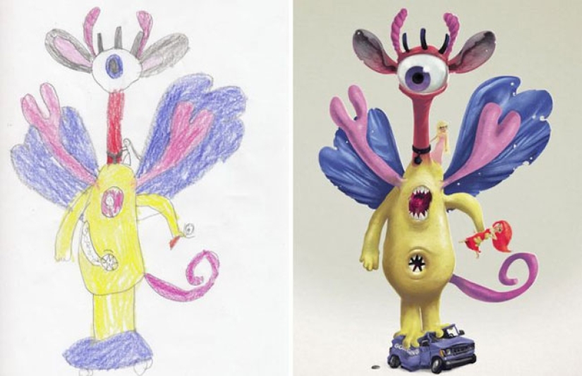 The Monsters project: artists create fantastic worlds based on children's drawings