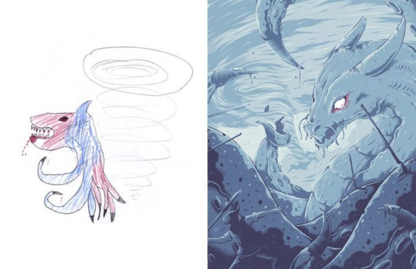 The Monsters project: artists create fantastic worlds based on children's drawings