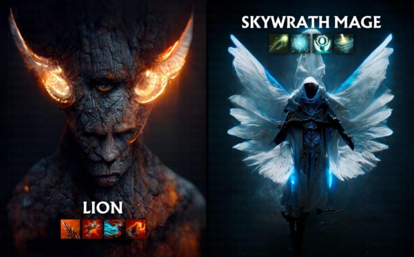 The neural network has created realistic and creepy portraits of Dota 2 characters