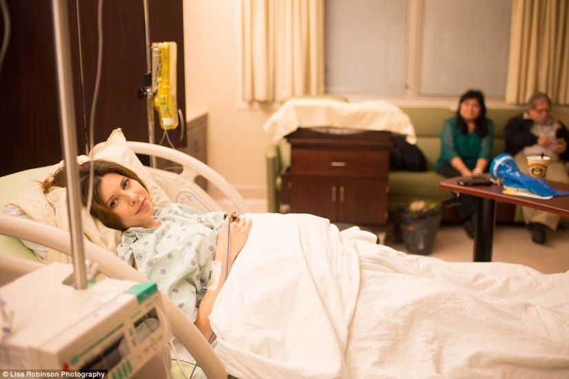 The photographer filmed her own childbirth
