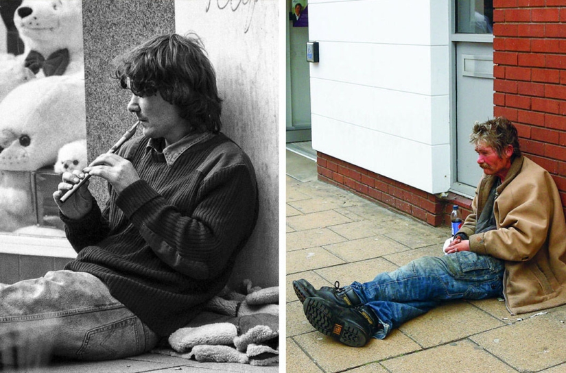 The photographer takes pictures of the inhabitants of an English town many years later The photographer takes pictures of the inhabitants of an English town many years later