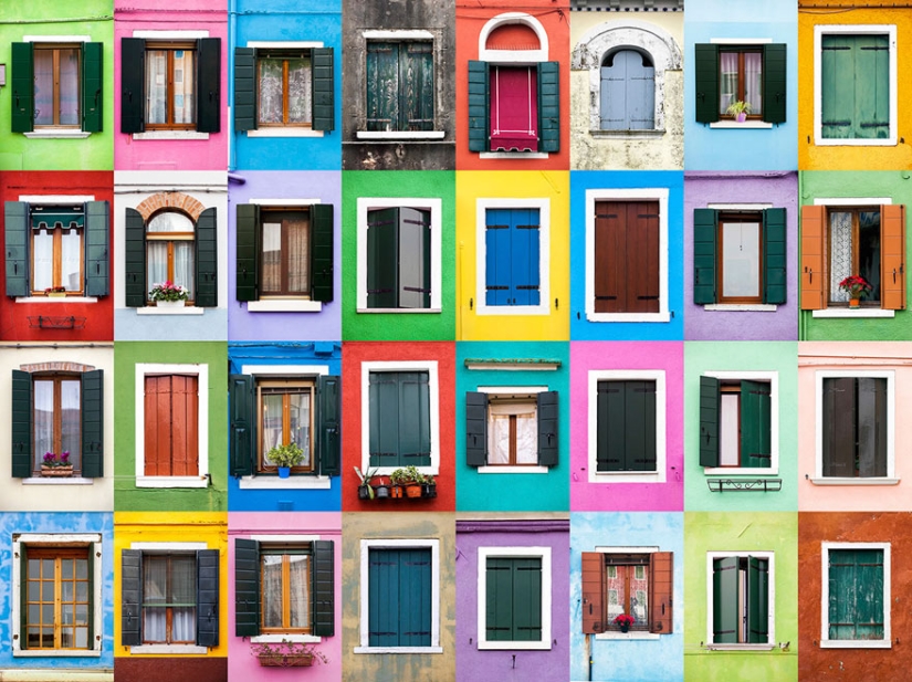 The photographer travels around the world and demonstrates the beauty of doors and windows