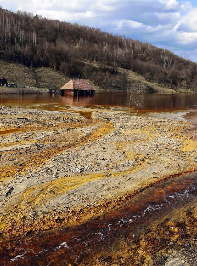 The Romanian village where a toxic lake was formed