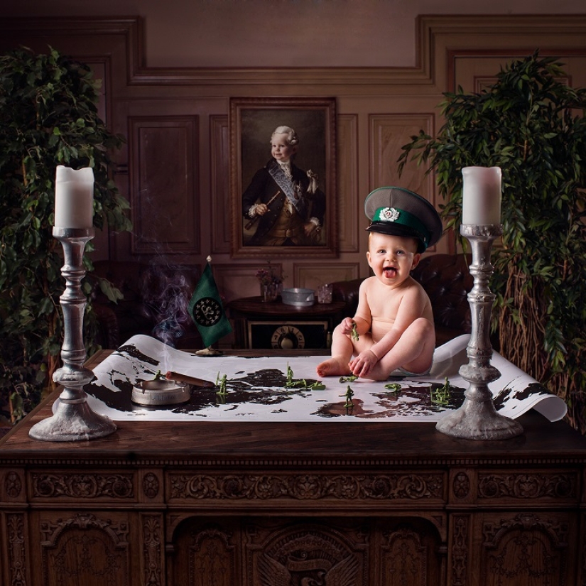 The Swede takes pictures of his daughter in the craziest situations