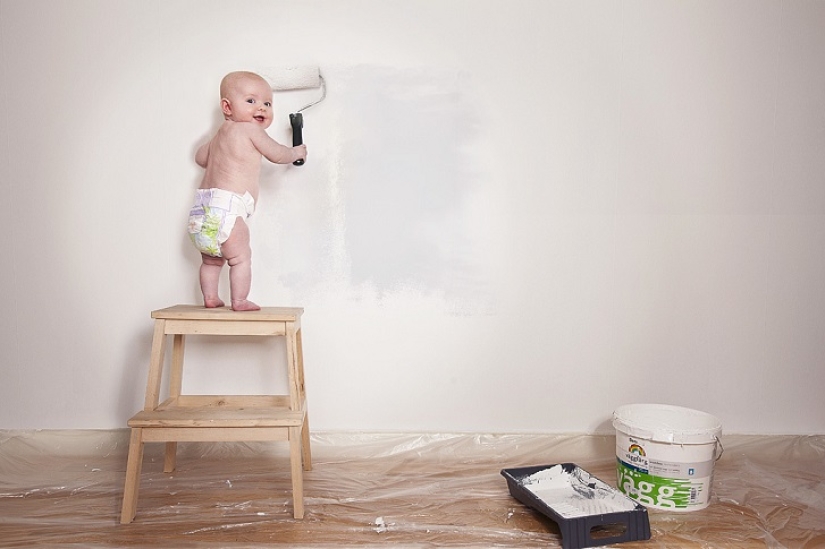 The Swede takes pictures of his daughter in the craziest situations
