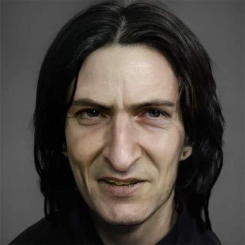 The woman showed how the characters of "Harry Potter" should have looked according to the descriptions in the books The woman showed how the characters of "Harry Potter" should have looked according to the descriptions in the books