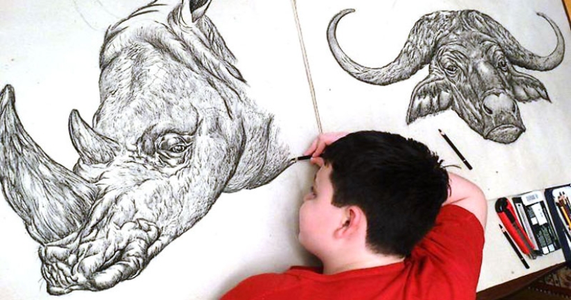 The young Serb has been drawing since the age of two and is already illustrating encyclopedias The young Serb has been drawing since the age of two and is already illustrating encyclopedias