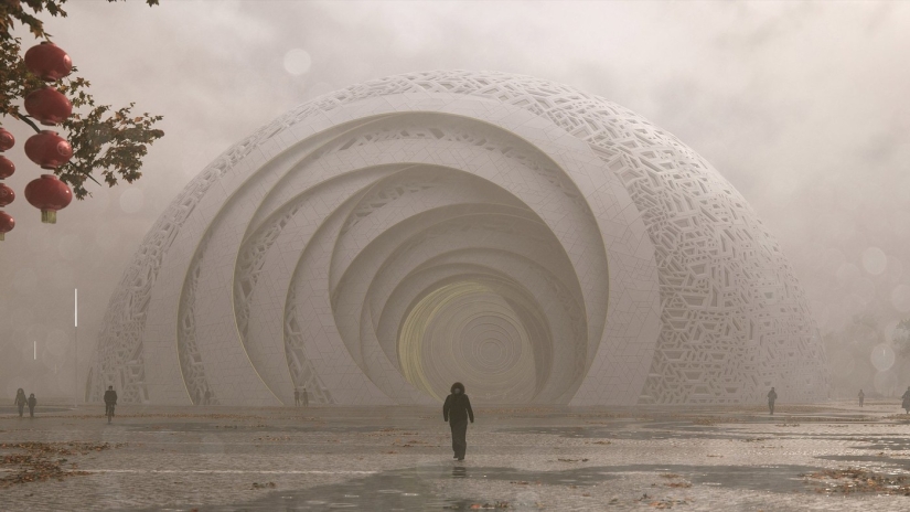 Theater in China, performed in the form of a traditional puzzle