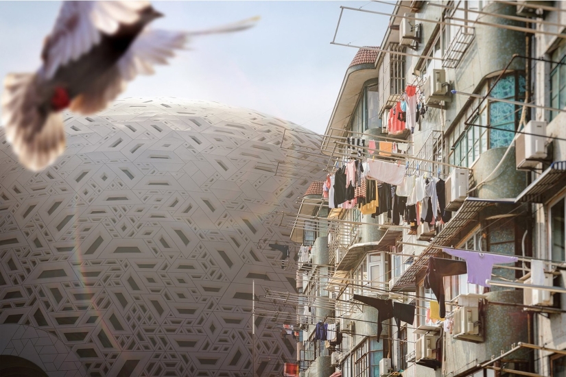 Theater in China, performed in the form of a traditional puzzle