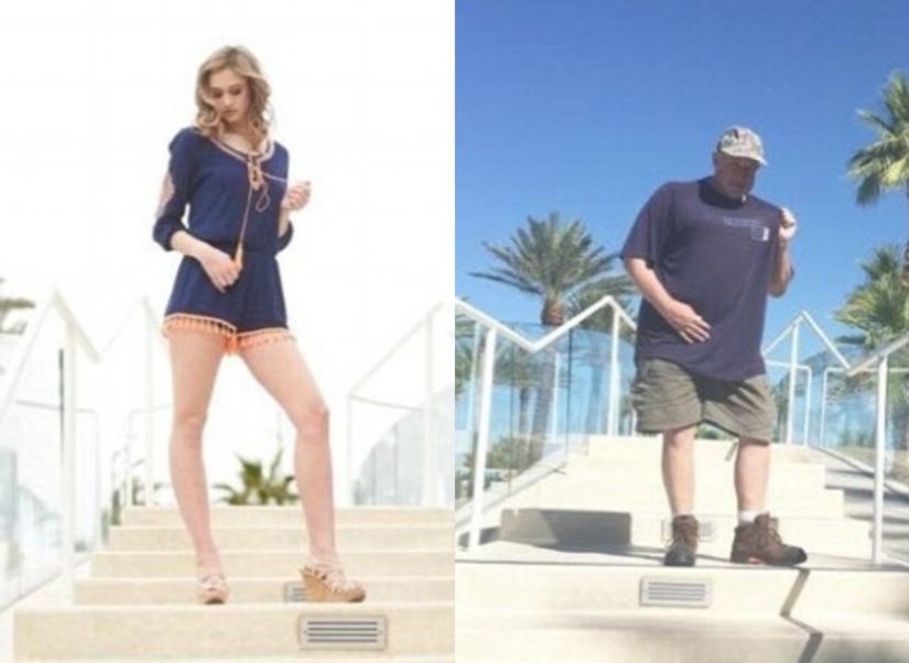 These are genes: a witty dad parodied his daughter's glamorous photo shoot