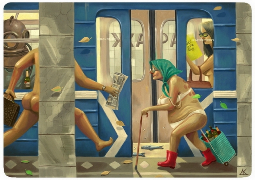 This crazy world in the ironic drawings of illustrator Dmitry Korotchenko