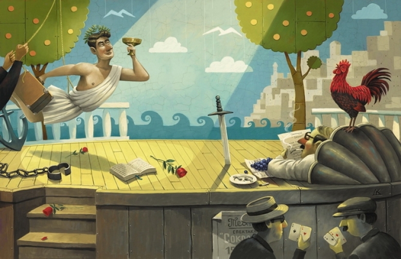 This crazy world in the ironic drawings of illustrator Dmitry Korotchenko