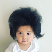 This girl is only six months old, but her hair is amazing This girl is only six months old, but her hair is amazing