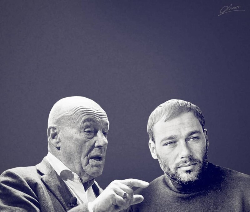 "Through Time": 30 Russian celebrities posing with young versions of themselves "Through Time": 30 Russian celebrities posing with young versions of themselves