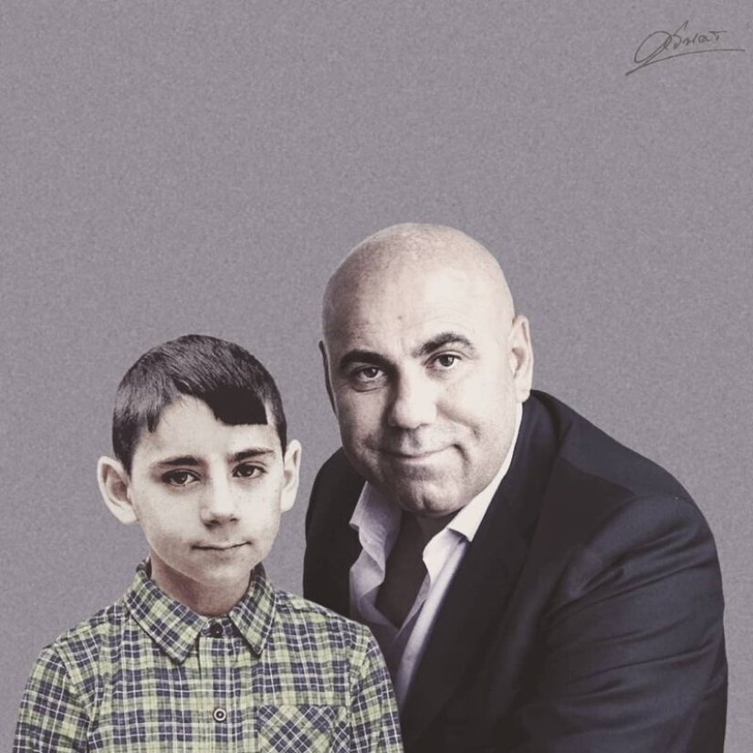 "Through Time": 30 Russian celebrities posing with young versions of themselves "Through Time": 30 Russian celebrities posing with young versions of themselves