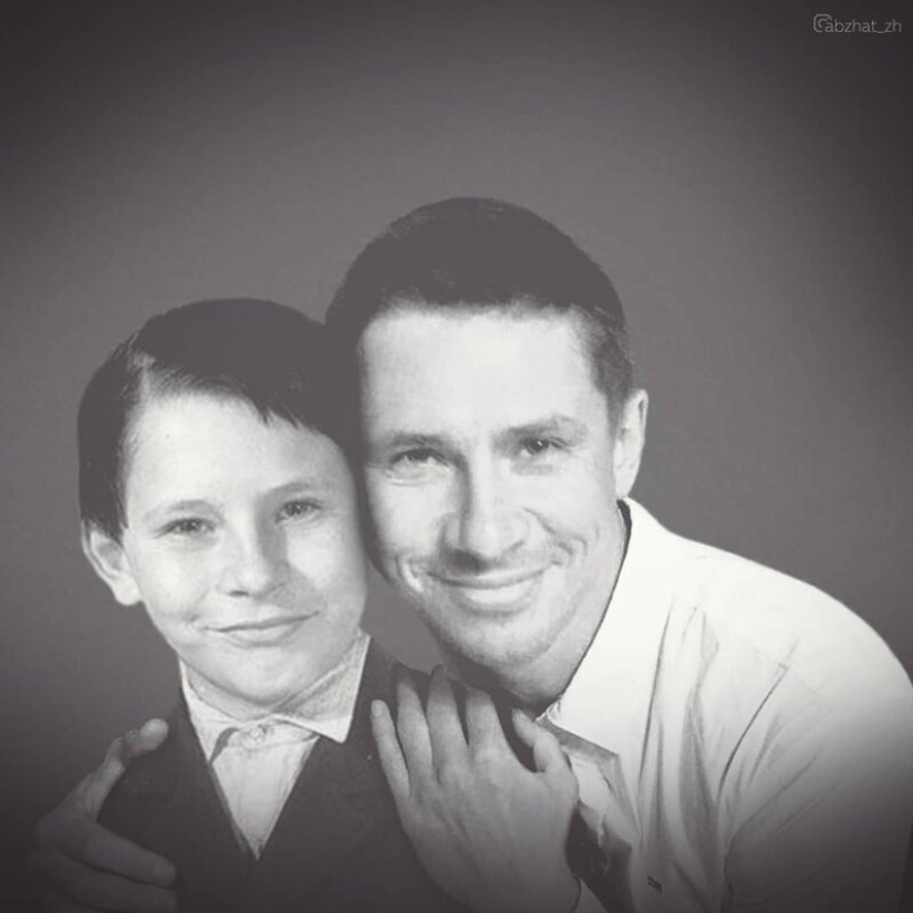 "Through Time": 30 Russian celebrities posing with young versions of themselves "Through Time": 30 Russian celebrities posing with young versions of themselves