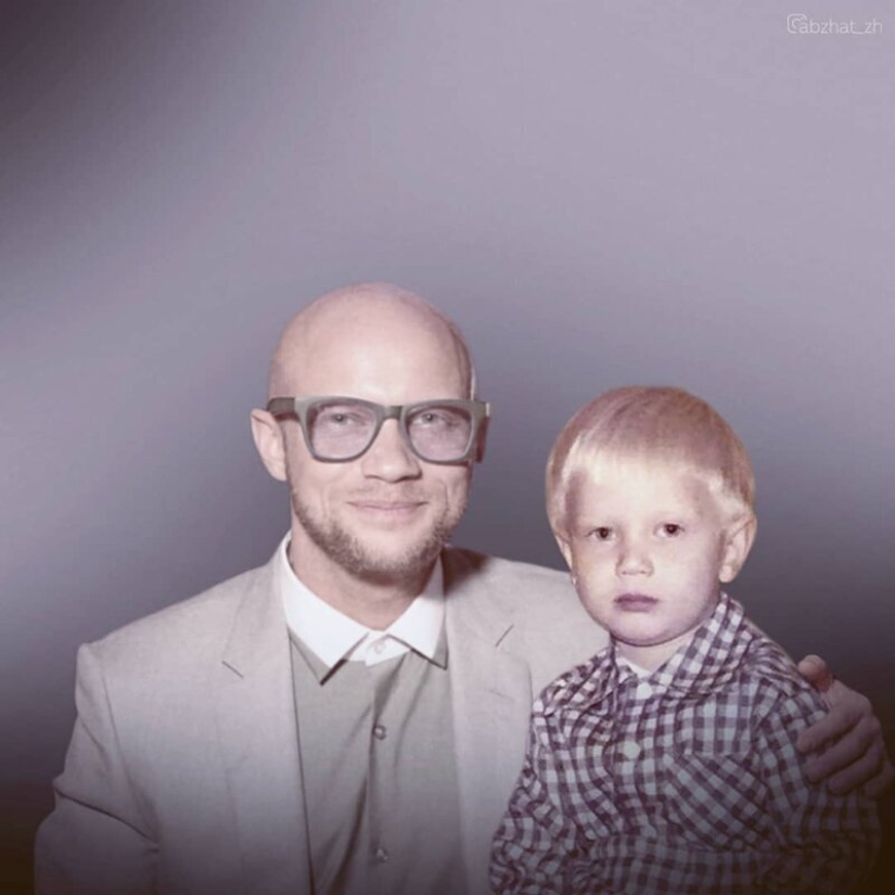 "Through Time": 30 Russian celebrities posing with young versions of themselves "Through Time": 30 Russian celebrities posing with young versions of themselves