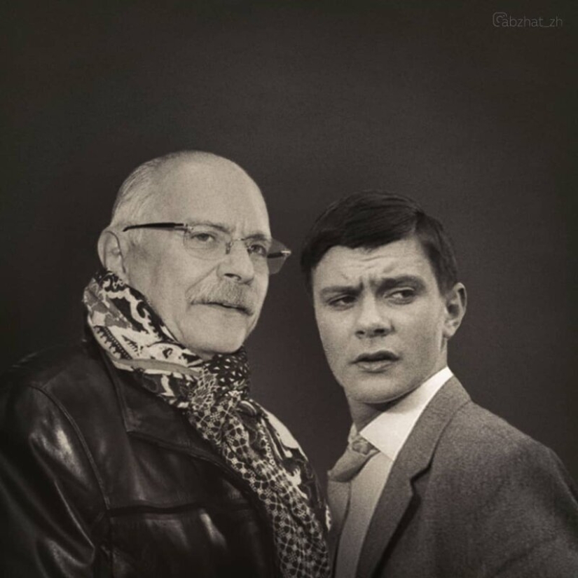 "Through Time": 30 Russian celebrities posing with young versions of themselves "Through Time": 30 Russian celebrities posing with young versions of themselves