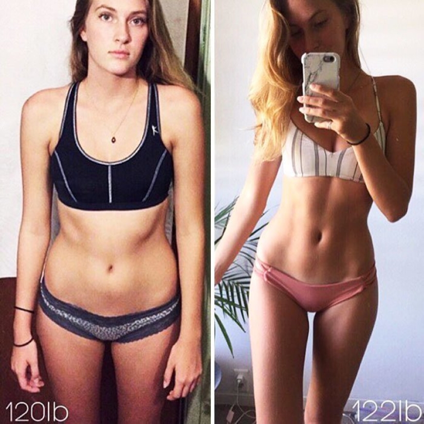 "¡Tirad las escamas!": 20 chicas que han cambiado mucho sin perder un kilo