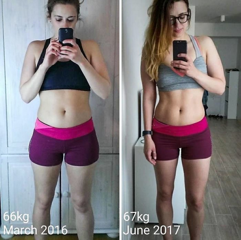 "¡Tirad las escamas!": 20 chicas que han cambiado mucho sin perder un kilo