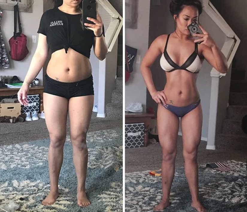 "¡Tirad las escamas!": 20 chicas que han cambiado mucho sin perder un kilo