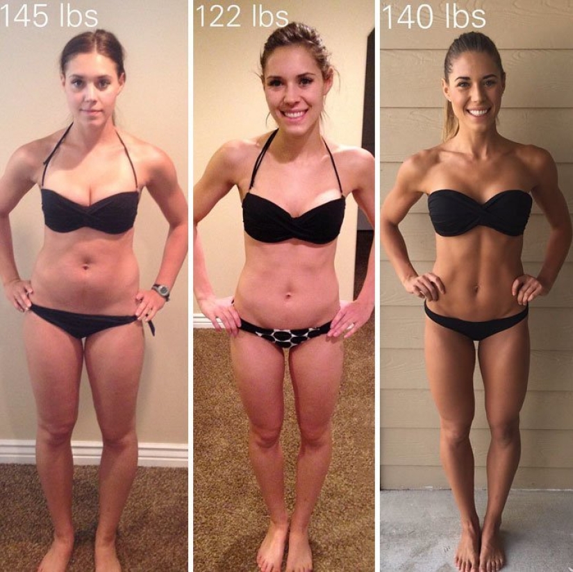 "¡Tirad las escamas!": 20 chicas que han cambiado mucho sin perder un kilo