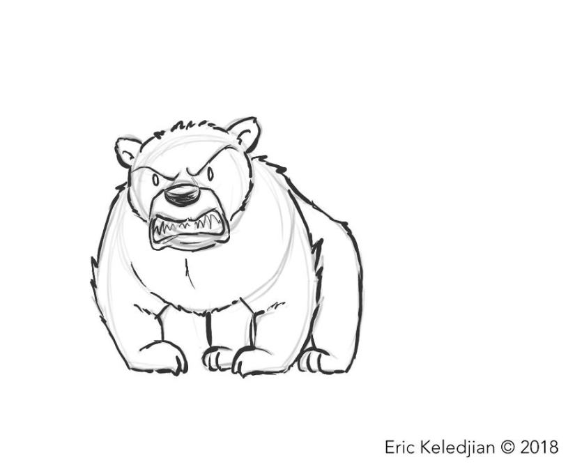 Todo comienza con un oso: el artista terminó de dibujar un personaje todos los días, y eso es lo que sucedió después de 19 días