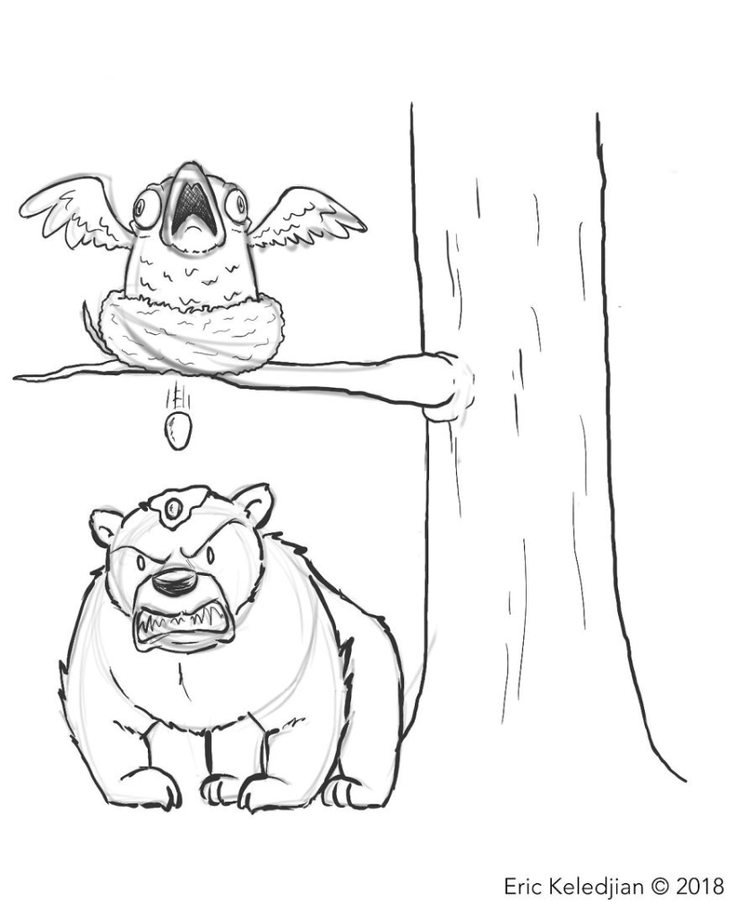 Todo comienza con un oso: el artista terminó de dibujar un personaje todos los días, y eso es lo que sucedió después de 19 días