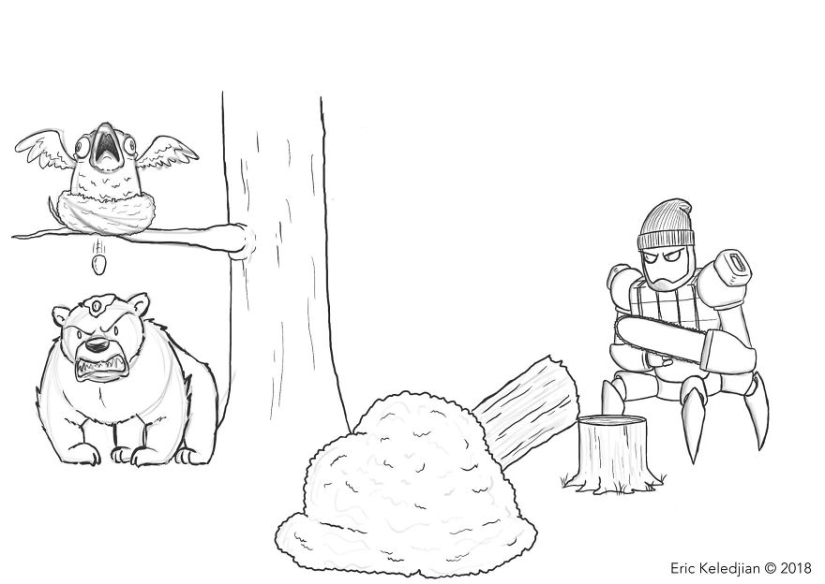 Todo comienza con un oso: el artista terminó de dibujar un personaje todos los días, y eso es lo que sucedió después de 19 días