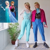 Twins from London dress up as modern versions of famous cartoon characters Twins from London dress up as modern versions of famous cartoon characters