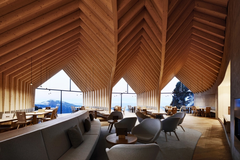 Un Agradable Almuerzo en la Vista Única de los Alpes Italianos